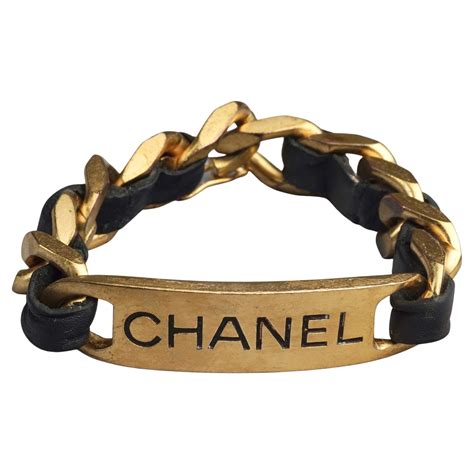 chanel chain bracelet leather|chanel snakeskin bracelet.